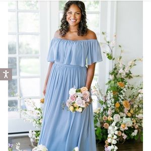 Revelry off shoulder chiffon dress